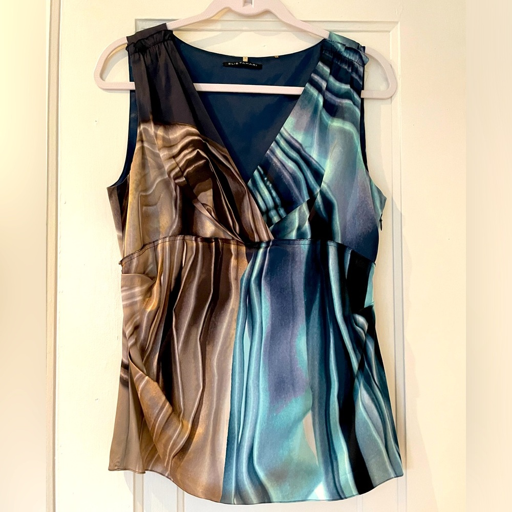 ELIE TAHARI V neck silk blouse